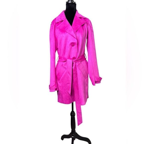NWT Isaac Mizrahi Live Faux Suede Coat XXS - Picture 1 of 8